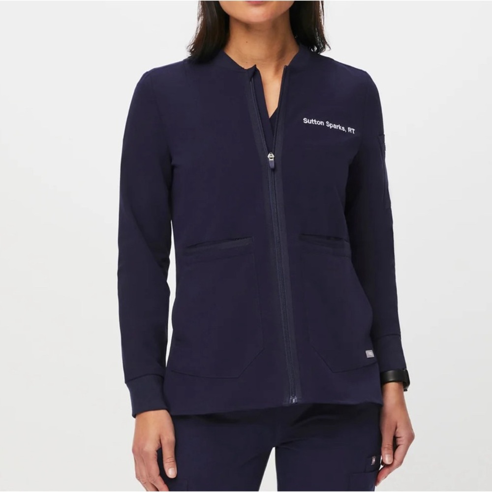 FIGS Bellery Scrub Jacket Navy Blue Women’s Size Medium